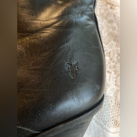 Frye Amado wedge bootie black leather size 8 - Picture 6 of 15